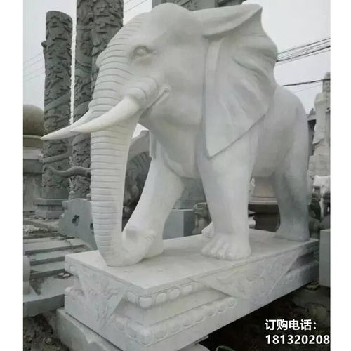 石雕大象門墩雕塑 守護(hù)與藝術(shù)的完美融合